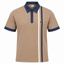 Gabicci X05 Seasonal Patterned Polo Shirt - Caramel