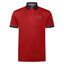 Gabicci Contrasting Collar & Cuff Patterned Jersey Polo Shirt - Mulberry