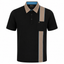 Gabicci X28 Seasonal Patterned Polo Shirt - Black