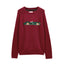 Joules Mens Intarsia Crew Car Jumper - Burgundy Red