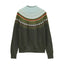 Joules Womens Landscape Fairisle Jumper - Green