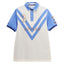 Joules Mens Embellished Cotton Pique Polo Shirt - Cream & Blue