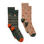 Joules Mens Kingsbury Two Pack - Green/Orange