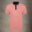 Lizard King Two Colour Diamond Jacquard Polo Shirt - Amber