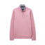 Crew Clothing Classic Cotton-Mix Half-Zip Sweatshirt - Pink Marl