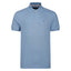 Peter Gribby Short Sleeve Melange Pique Polo Shirt - Cornflower
