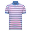 Peter Gribby Short Sleeve Striped Melange Pique Polo