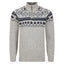 Peter Gribby Nordic Pattern Quarter Zip Sweater - Silver