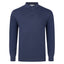 Peter Gribby Cotton Long Sleeve Polo Shirt - Navy