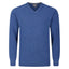 Peter Gribby V Neck Lambswool Sweater - Blue