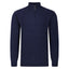 Peter Gribby Patterned Quarter Zip Jumper - Navy