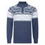 Peter Gribby Nordic Quarter Zip Sweater - Midnight