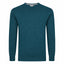 Peter Gribby Mens Lambswool Crew Neck Jumper - Teal