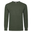 Peter Gribby Mens Lambswool Crew Neck Jumper - Thyme
