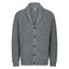 Peter Gribby Mens Ribbed Shawl Cardigan - Grey Marl