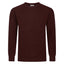 Peter Gribby Mens Ribbed Crew Neck Jumper - Damson