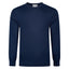 Peter Gribby Mens Merino Acrylic Crew Neck Jumper - French Navy