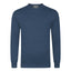 Peter Gribby Mens Merino Acrylic Crew Neck Jumper - Indigo