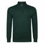 Peter Gribby Mens Merino Acrylic Zip Neck Jumper - Forest Green