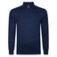 Peter Gribby Mens Merino Acrylic Zip Neck Jumper - French Navy