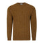 Peter Gribby Aran Cable Donegal Crew Neck Jumper - Mustard