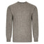 Peter Gribby Aran Cable Donegal Crew Neck Jumper - Pebble