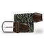 Swole Panda Woven Belt - Green / Blue Zigzag