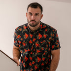 Peter Gribby Short Sleeve Hummingbird Print Shirt