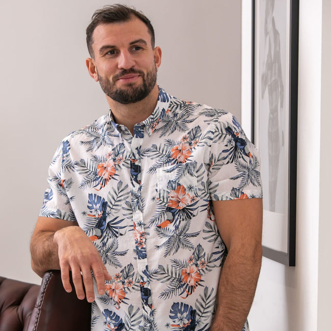 Peter Gribby Short Sleeve Toucan Print Shirt Main Image