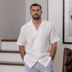 Peter Gribby Short Sleeve Textured Revere Shirt