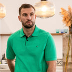 Peter Gribby Short Sleeve Solid Colour Pique Polo - Spearmint