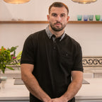 Lizard King Black Printed Collar Polo Shirt
