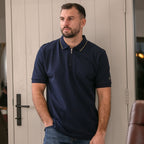 Lizard King Navy Zipper Polo