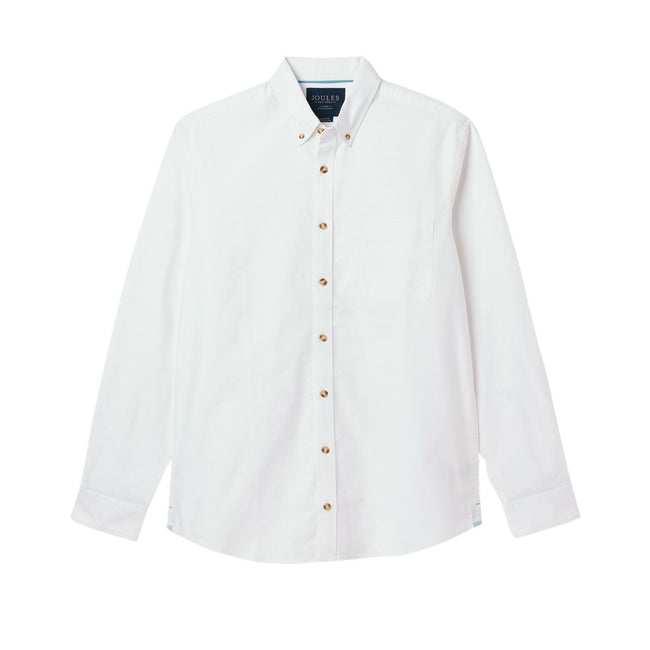 Joules Mens Oxford White Classic Fit Shirt - White Hover Image