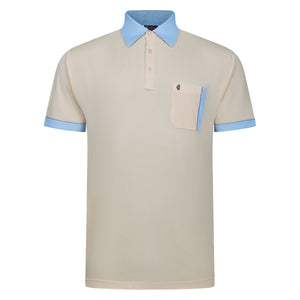 Gabicci Contrast Collar Polo Shirt - Lemon