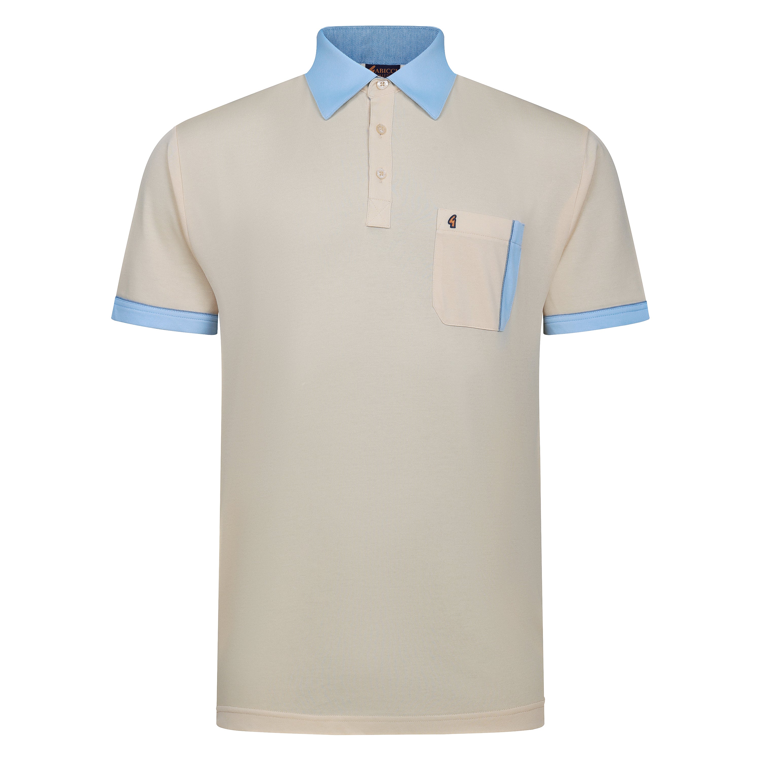 Gabicci Contrast Collar Polo Shirt - Lemon