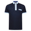 Gabicci Short Sleeve Zip Neck Jersey Polo - Navy