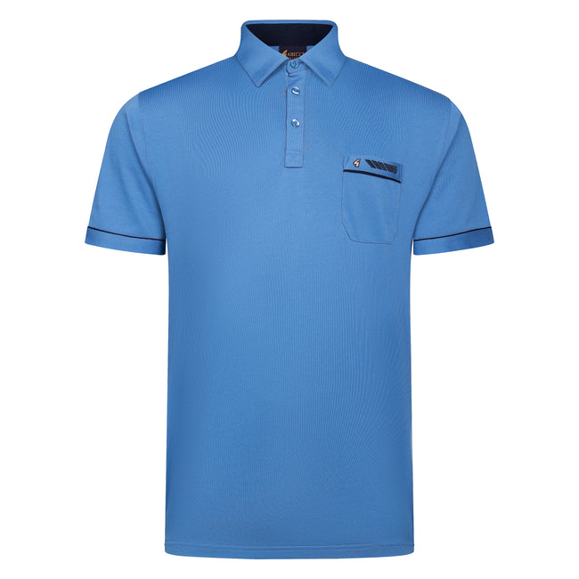 Gabicci Seasonal Pattern Polo Shirt - Delft Hover Image