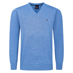 Gabicci K01 Seasonal V Neck Jumper - Surf