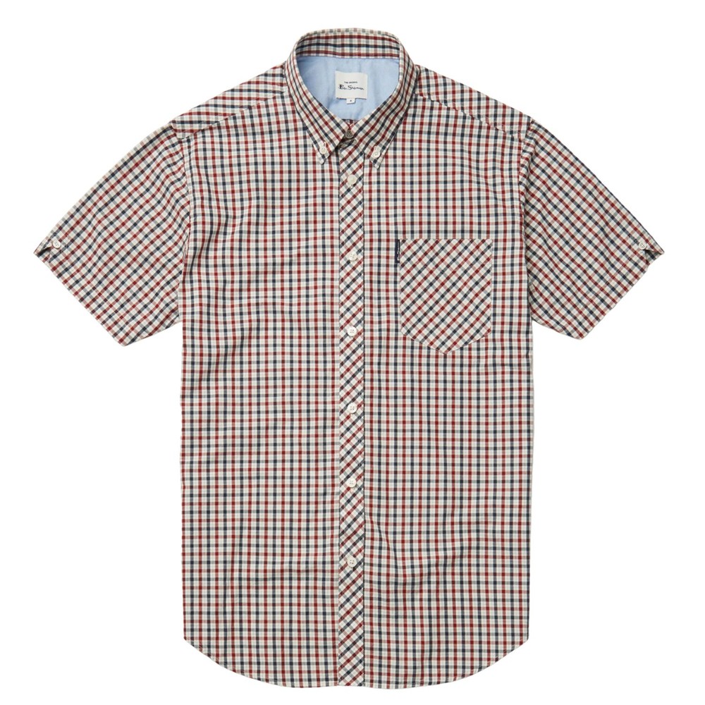 Ben Sherman Short Sleeve Signature House Check Shirt - Red