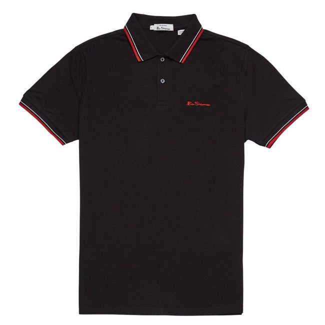 Ben Sherman Signature Pique Polo - Black Hover Image
