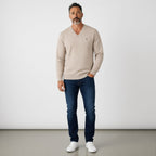 Gabicci K01 Seasonal V Neck Jumper - Parchment