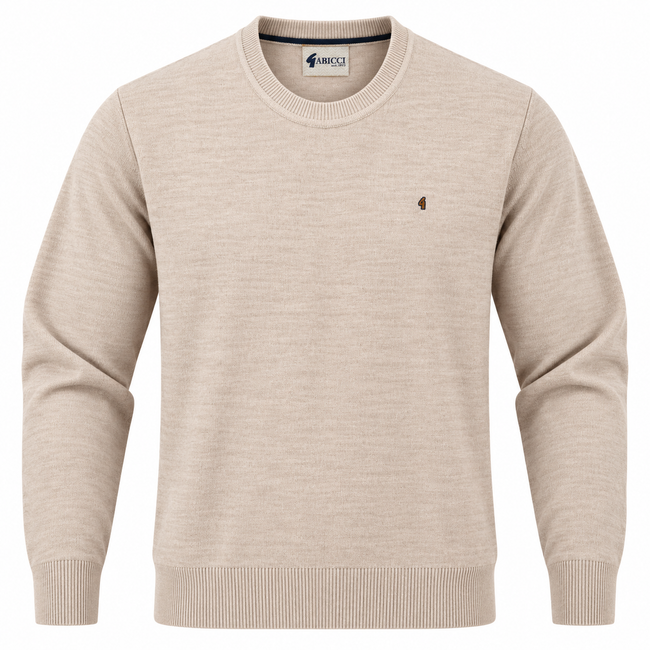 Gabicci K04 Seasonal Crew Neck Jumper - Parchment Hover Image