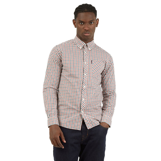 Ben Sherman Long Sleeve Signature House Check Shirt - Red Main Image