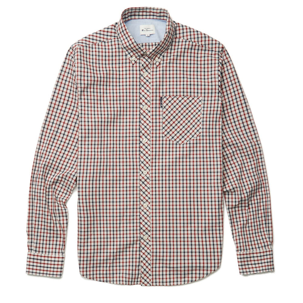 Ben Sherman Long Sleeve Signature House Check Shirt - Red