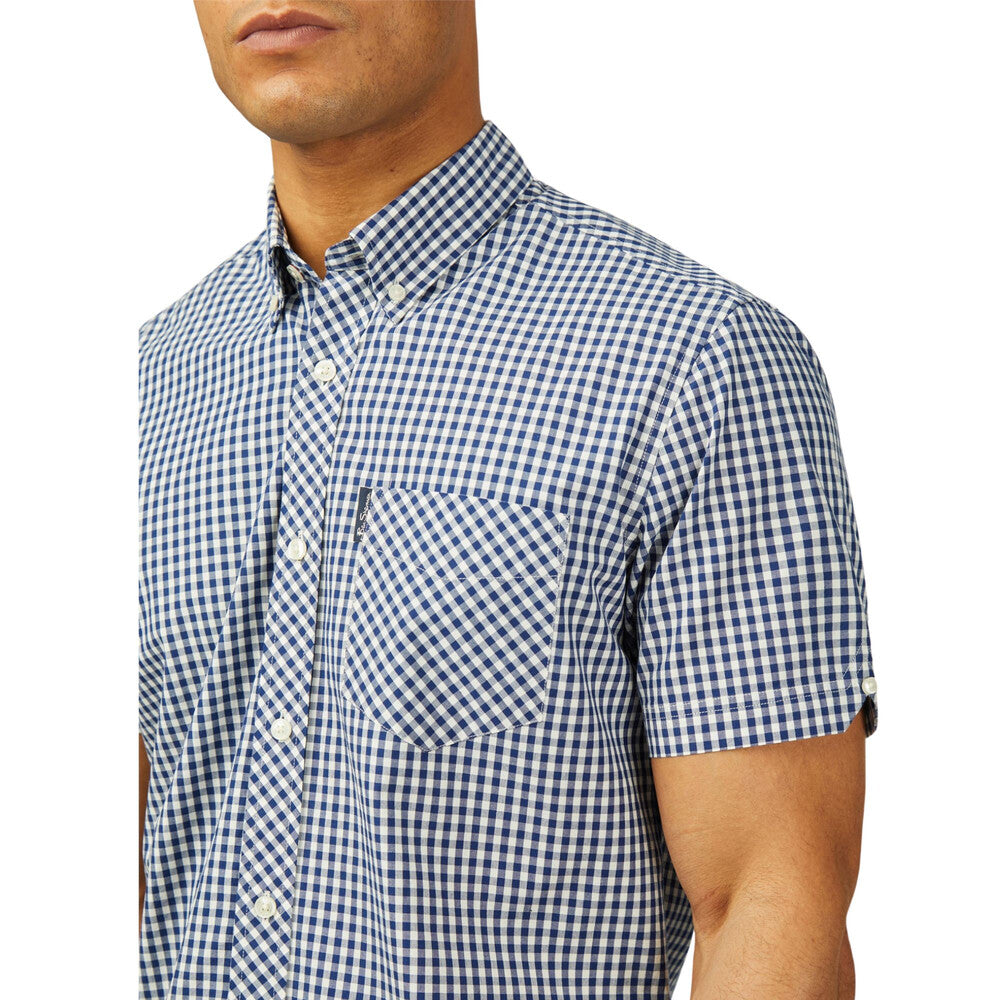 Ben Sherman Short Sleeve Signature Gingham - Dark Blue