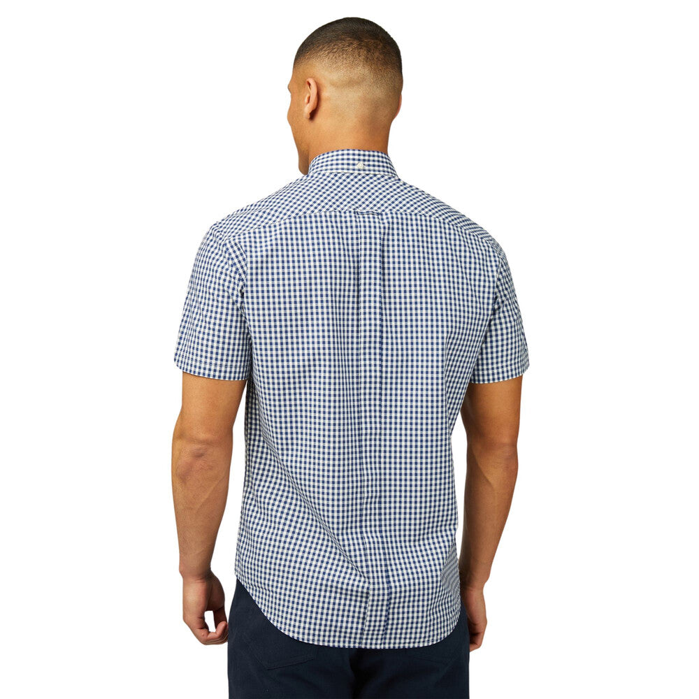 Ben Sherman Short Sleeve Signature Gingham - Dark Blue