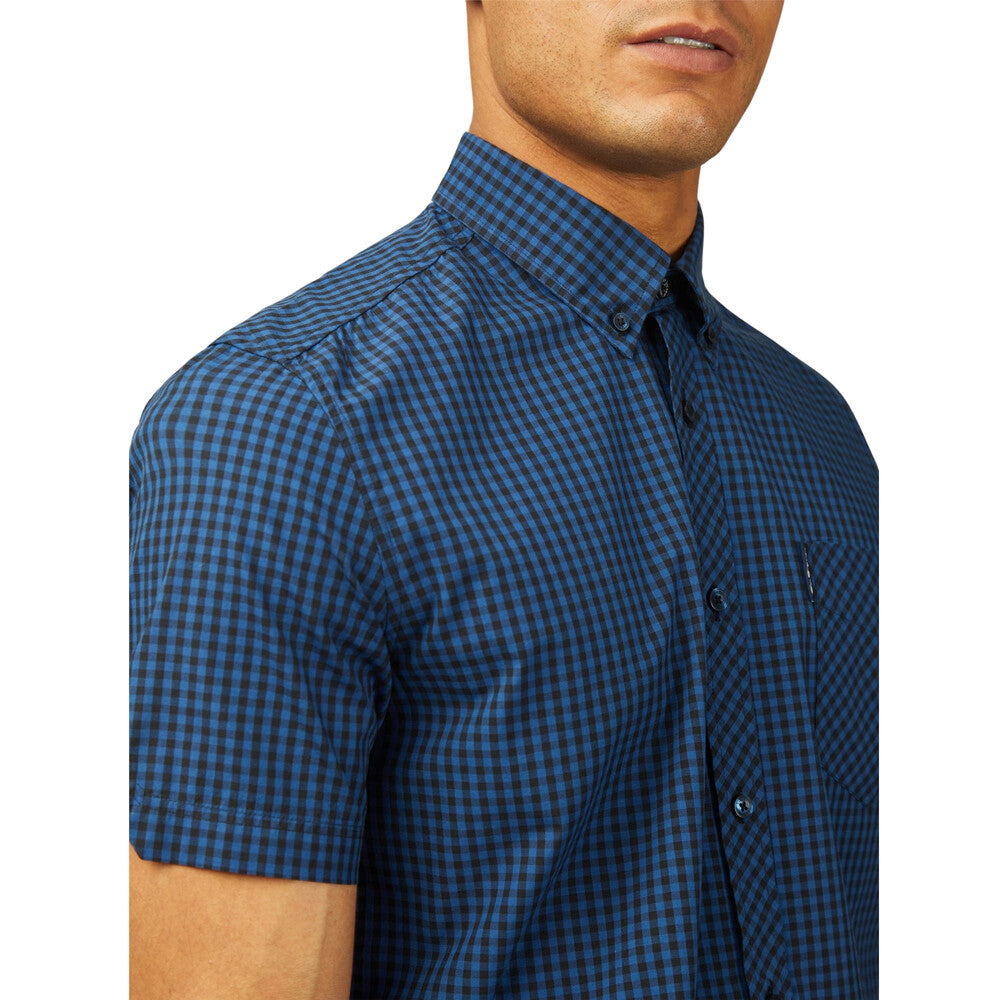 Ben Sherman Short Sleeve Signature Gingham - Royal Blue