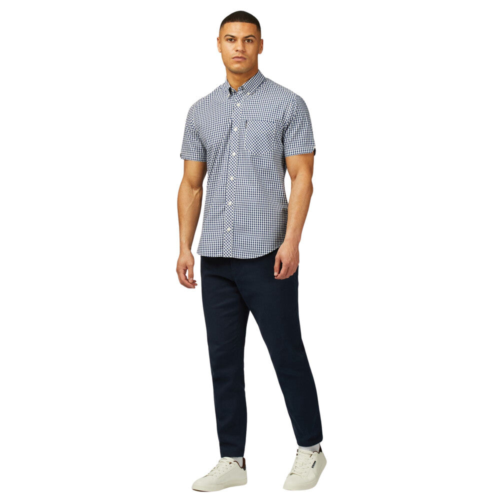 Ben Sherman Short Sleeve Signature Gingham - Dark Blue