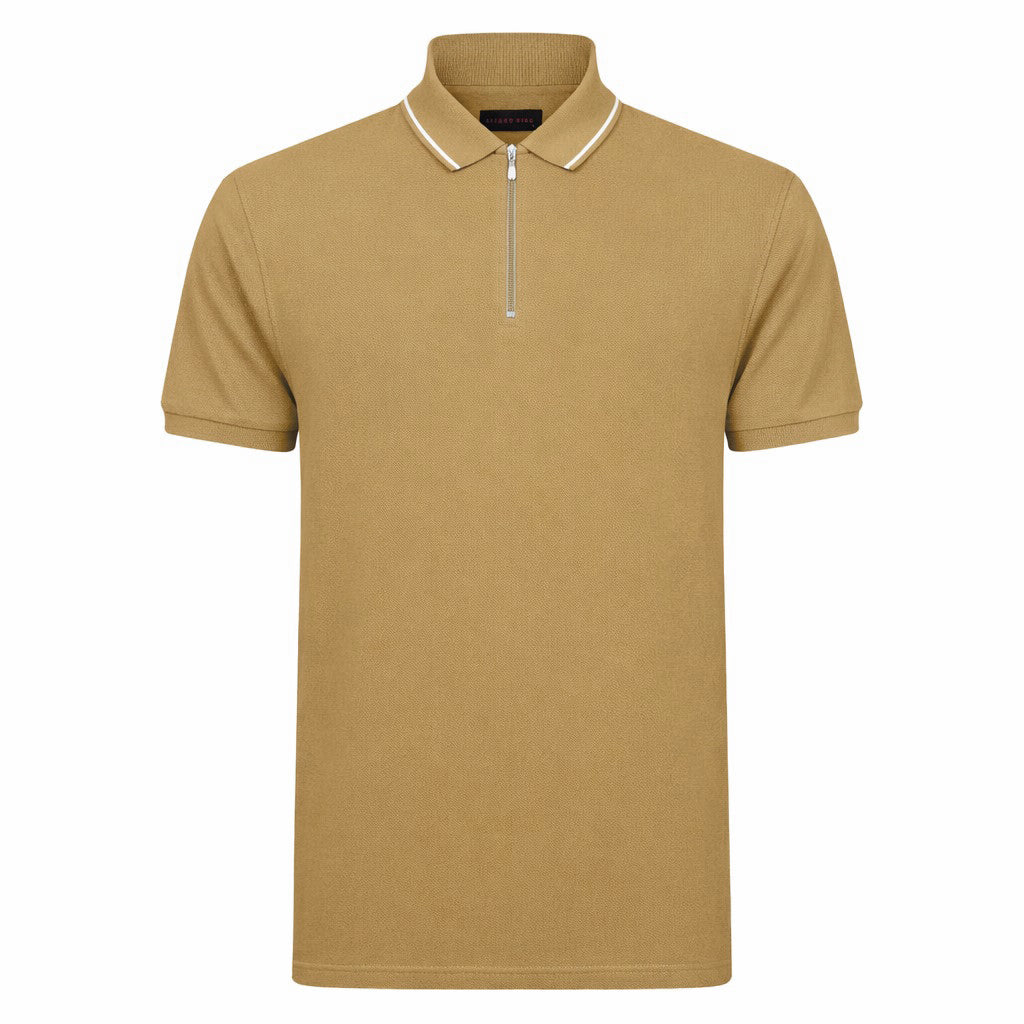Lizard King Khaki Zipper Polo